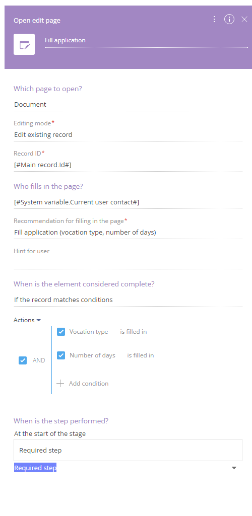 "Fill out" properties