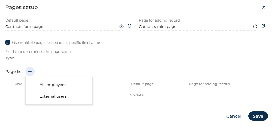 Page setup