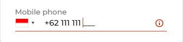 input phone number