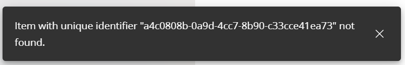 error message