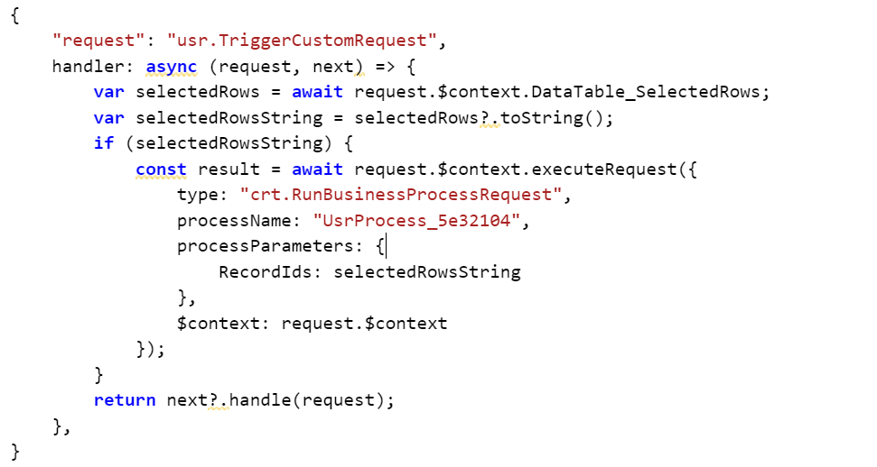list page handler for bp