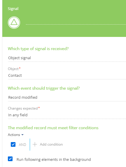 Signal configs