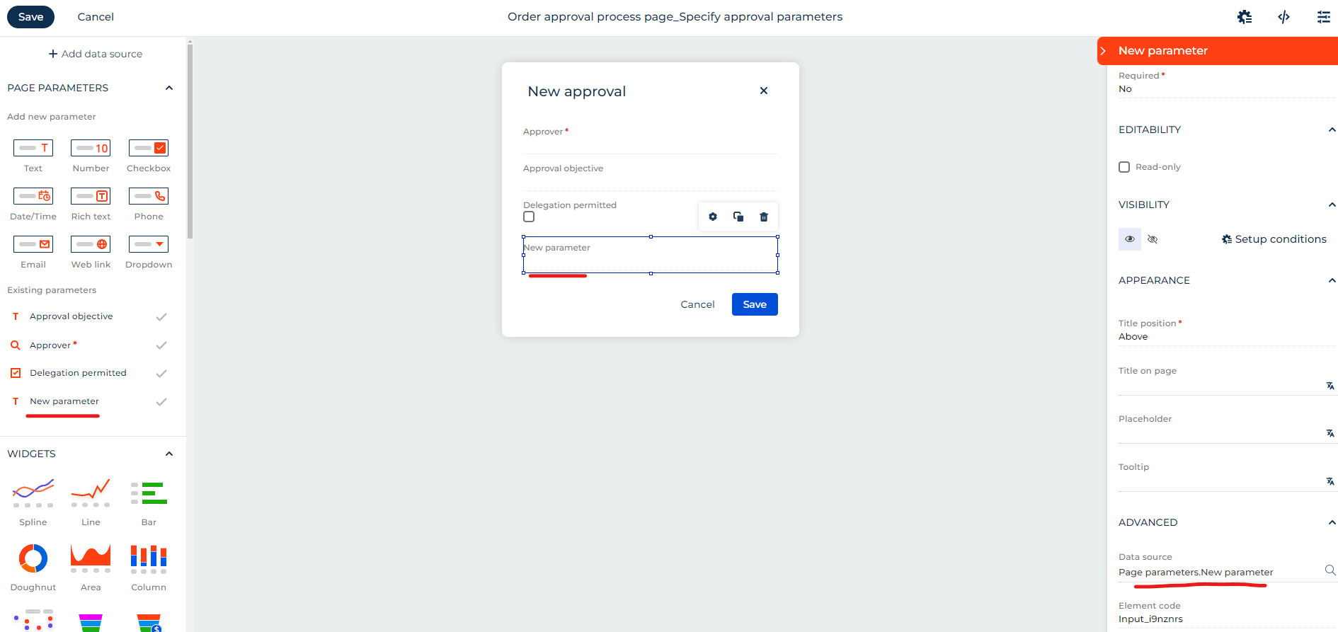 New parameter + data source
