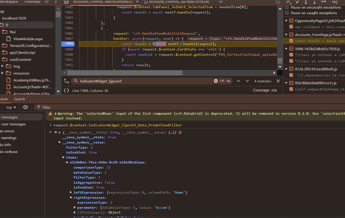Code example