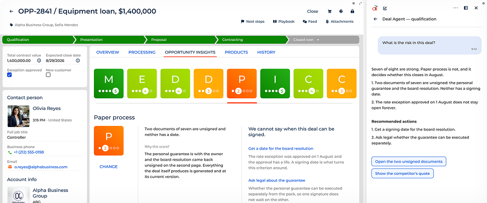 Creatio Demo CRM Screen