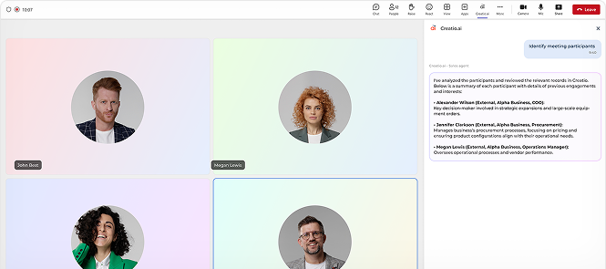 Creatio Demo CRM Screen