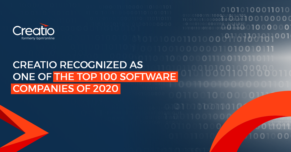 Creatio is Recognized among the Top 100 Software Companies of 2020 