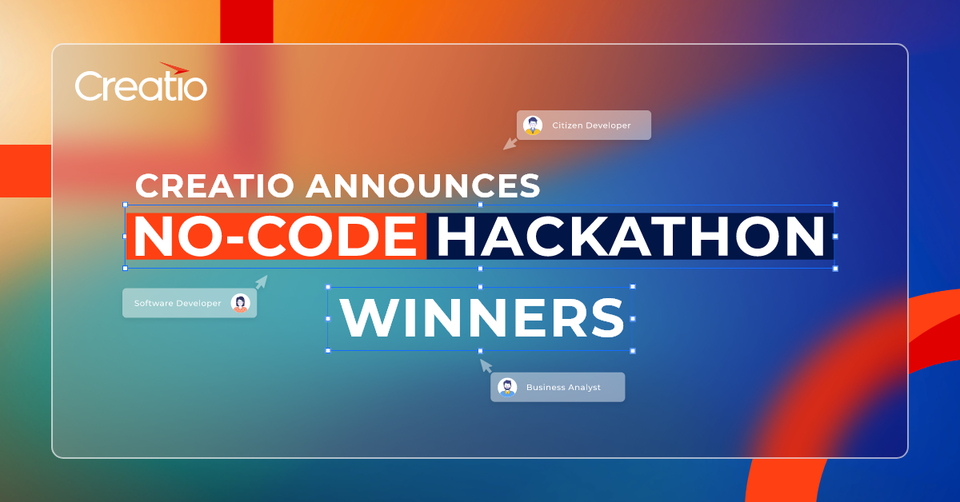 Creatio Announces No-Сode Hackathon Winners 