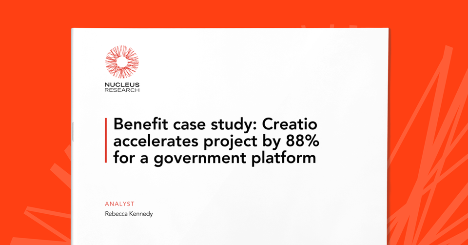 Independent Research Analyzes How Creatio’s No-Code Agentic Platform Accelerates Public Sector Project Delivery by 88%