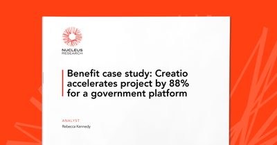 Independent Research Analyzes How Creatio’s No-Code Agentic Platform Accelerates Public Sector Project Delivery by 88%